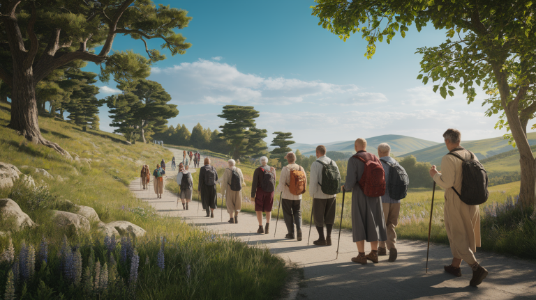 À quoi ressemble une promenade sur les chemins de pèlerinage ?